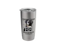 Personal Stalker Dog Australian Shepherd I Will Follow You Stainless Steel Insulated Tumbler