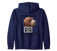 Personal Stalker Dog Pointing Griffon I Will Follow You Zip Hoodie