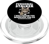 Personal Stalker Funny Tabby Cat PopSockets PopGrip for MagSafe