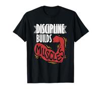 Personal Trainer Fitness Coach Discipline Builds Muscles T-Shirt
