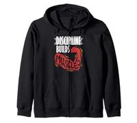 Personal Trainer Fitness Coach Discipline Builds Muscles Zip Hoodie