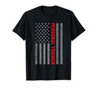 Personal Trainer Vintage US Flag for Men Dad Value Graphic T-Shirt, Men, Black, S