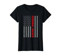 Personal Trainer Vintage US Flag for Men Dad Value Graphic T-Shirt, Women, Black, S