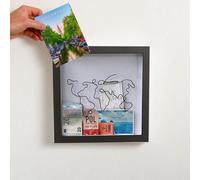 Personal Travel Adventure Archive Souvenir Storage Couple Travel Adventure Photo Record Wall Decoration Couple Bank Souvenir Storage Wall Decoration（20CM/7.87IN） Abstract Ornaments (B, One Size)