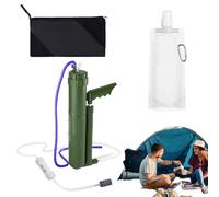 Personal Water Filter, 8000L Portable Water Filter Kit for Camping, 0.0001 Micron Filter with Straw, Hand Pump, High Precision Survival Gear for Safe Drinking Outdoors, Large Water Purification Flows