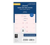 Personal Week on two pages English pink 2025