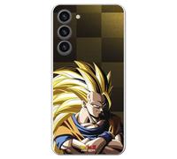 Personalaizer Flexible Case Compatible for Samsung S24 Plus Smartphone with Goku transparent