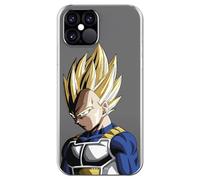 Personalaizer Official Dragon Ball Z Vegeta Super Saiyan Flexible Silicone TPU Transparent Case for iPhone 12-12 Pro - Printed Design