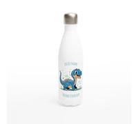 Personalisable White 17oz Stainless Steel Water Bottle - Brontosaurus Trainee