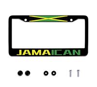 Personalise Jamaican Flag Jamaica License Plate Frames Metal Car Universal Accessories Aluminum License Plate Cars Decor with Screw Caps Fits Standard US Vehicles Size 12.2 x 6 for Men Women Gift