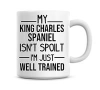 Personalise That My King Charles Spaniel Isn't Spoilt, I'm Just Well Trained Funny Dog Coffee Mug Gift 11oz