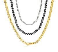 Personalised 1-5 Names Cuban Link Chain Mens Necklace,Cuban Link Chain for Men,Name Necklace for Men,Hip Hop Jewelry,5mm Width