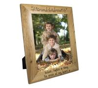 Personalised 10 x 8 Oak Wooden Photo Frame Grandchildren Message