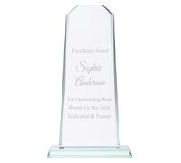 Personalised 12 5/8" Flared Tower Glass Award - Custom Engraved Bevelled Trophy | Elegant Presentation Plaque for Business, Leadership, Team Recognition, School, Sports Awards or Employee of the Month