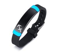 Personalised 12 Constellation Zodiac Sign Luminous Bracelets for Men Women, Glow in The Dark Custom Silicone Bracelet 12 Zodiacal Signs Cancer Leo Virgo Bangle Birthday Gift for Him Her Son Daughter