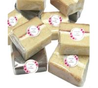 Personalised 12 Sumptuous Handmade Cake Slices For Your Guests; Vanilla, Chocolate, Red-velvet; Wedding, Birthday, Baby Shower, Christmas Party Share/Favours (6cm x 5cm each) (Red Velvet)
