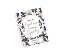 Personalised 12 week A5 Food Diary - Today is a Good Day to have a Good Day - Navy Blue and Pink, Diet Journal, Calorie Counting, Meal Planner, Healthy Eating, Habit Tracker, Exercise Log