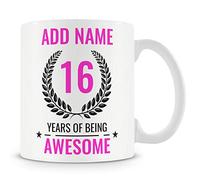 Personalised 16th Birthday Mug for Girls, Funny Novelty Gift Idea