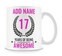 Personalised 17th Birthday Mug for Girls, Funny Novelty Gift Idea