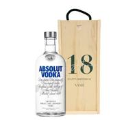 Personalised 18th Birthday Absolut Vodka Gift Set (70 ustom Birthday Vodka Gift for Him, Her, Son, Daughter, Brother, Sister - 18th Birthday Present