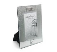Personalised 18th Birthday Photo Frame Silver Glitter Gift