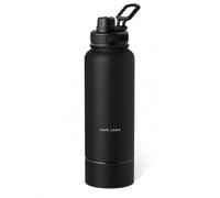 Personalised 1L Stainless Steel Thermos Flask with Hidden Storage Compartment - Double Wall Insulated Water Bottle with Drinking Spout & Carry Handle