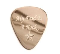 Personalised 1mm "My Dad is a Rock Star" Guitar Plectrum, Engraved (Black Nickel)