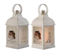 Personalised 1st Anniversary Photo Lantern, 22.5 cm x 10.5 cm, LED Flame Effect, Custom Couple Gift