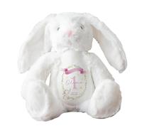 Personalised 1st Birthday Toy with Name | Pink or Blue | First Birthday Bunny 1st Bday Gift for Girl Boy Plush Soft Rabbit Teddy Cuddly Toy