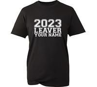 Personalised 2023 Leaver Your Custom Name T-Shirt Custom Class of 2023 Student School, College, University Unisex Gift Tee Top (Black, M)