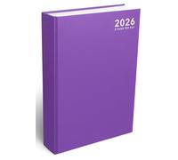 Personalised 2026 A4 2 Pages Per Day Diary for Appointment Time Management, Salons and Spa, Legal Services, Event Planning and Restaurants - 80gsm Fsc Paper Hardcover - Purple.