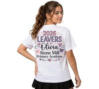 Personalised 2026 Leavers T Shirt School Graduation Tee Kids 9-11 Years