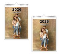 Personalised 2026 Photo Calendar | A4 Wall Planner | Personalise with your own Photos | Wirebound Office, Corporate & Home Gift. (2 x)