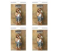 Personalised 2027 Photo Calendar | A4 Wall Planner | Personalise with your own Photos | Wirebound Office, Corporate & Home Gift. (4 x)