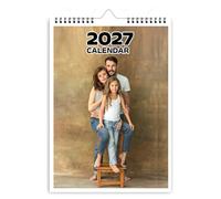 Personalised 2027 Photo Calendar | A4 Wall Planner | Personalise with your own Photos | Wirebound Office, Corporate & Home Gift. (1 x)