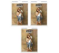Personalised 2027 Photo Calendar | A4 Wall Planner | Personalise with your own Photos | Wirebound Office, Corporate & Home Gift. (3 x)