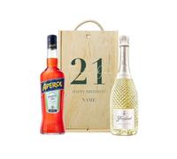 Personalised 21st Birthday Aperol Spritz Gift Set with Prosecco - Custom Birthday Aperitif Gift for Him, Her, Son, Daughter, Brother, Sister - 21st Birthday Present