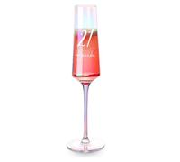 Personalised 21st Birthday Iridescent Champagne Prosecco Glass Gift