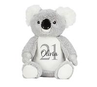 Personalised 21st Birthday Koala Bear Soft Toy, Happy Birthday Soft Plushy, Personalised gift, Customisable Koala