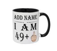 Personalised 21st Birthday Middle Finger Mug - Add Name - Funny “20+1” Rude & Offensive Custom Gift