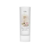 Personalised 21st Birthday Shot Glass, Age 21 Champagne and Floral Theme, 21st Birthday Gift for Her Girls