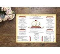 Personalised 25th Silver Anniversary Wedding Day chart. A4 Print, Laminated or Special Days Folder. Special Couple Husband Wife Son Daughter in-Law Mum Dad Parents Grandparents. Day you were married