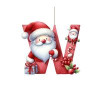 Personalised 26 Letter Christmas Ornaments - 26 LetterS A to Z Ornaments,Hanging Letter Christmas Tree Decorations (W)