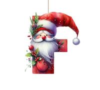 Personalised 26 Letter Christmas Ornaments - 26 LetterS A to Z Ornaments,Hanging Letter Christmas Tree Decorations (F)