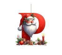 Personalised 26 Letter Christmas Ornaments - 26 LetterS A to Z Ornaments,Hanging Letter Christmas Tree Decorations (P)