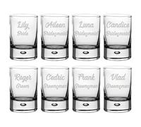 Personalised 2oz Centra Shot Glasses - 8pcs Set - Ideal Gifts for 18th, 21st Birthday, Wedding, Hen Party, Funny Tequila Shots, Alcohol Gifts, Bulk Favours, Whiskey or Gin