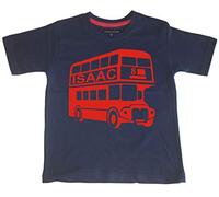 Personalised | 3-4 Years | Navy | Children's T-Shirt | | Classic Bus | with Name and Number | red Print | (Please Goto Add Gift Options Enter name in FreeGiftMessageBox or send message to the seller)