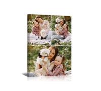 Personalised 3 Photo Collage Canvas Print, Custom Multi Picture Wall Art | Ship Next Day - Floating Frame Available, Thoughtful Gift for Mum Dad Couples Pets, Wedding Anniversary, 30x45 cm (12x18in)
