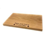 Personalised 30cm Solid Oak Serving Chopping Board - Engraved with A Message of Your Choosing