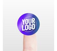 Personalised 30mm Vinyl Round Stickers - Custom Business Logo Labels - Circle Label Stickers for Company Branding - Packaging - Thank You Seals (Vinyl, 96 Labels (2 Sheets))